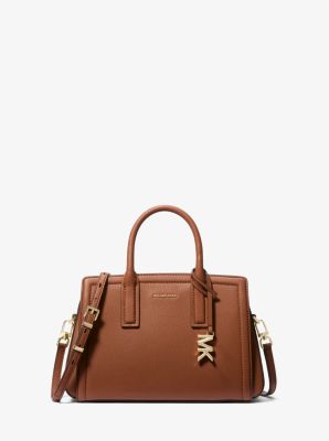 Laila Small Pebbled Leather Satchel