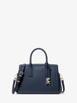 Laila Small Pebbled Leather Satchel