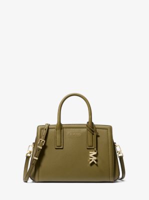 Laila Small Pebbled Leather Satchel