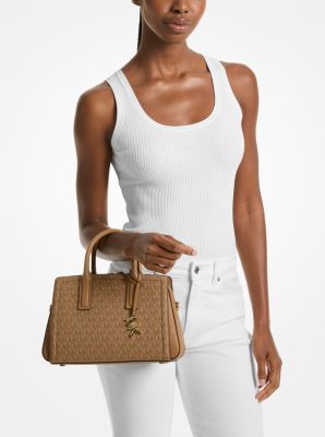 Laila Small Signature Logo Satchel image number 2