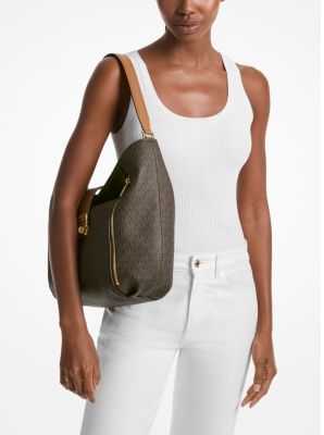 Addie Large Signature Logo Shoulder Bag image number 2