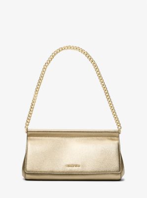 Carmine Medium Metallic Pebbled Leather Pochette image number 0