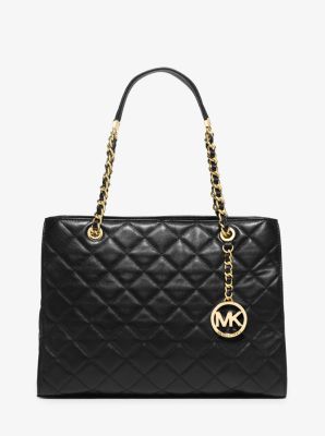 Susannah Large Quilted Leather Tote Michael Kors