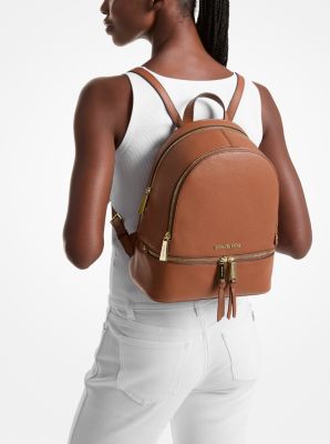 Rhea Medium Leather Backpack image number 3