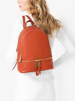 Rhea Medium Leather Backpack image number 3