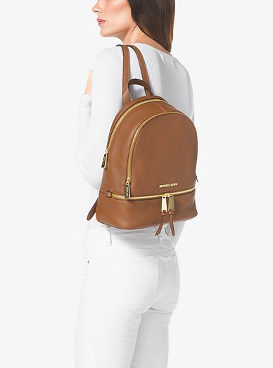 Rhea Medium Leather Backpack | Michael Kors