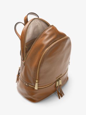 rhea large leather backpack michael kors