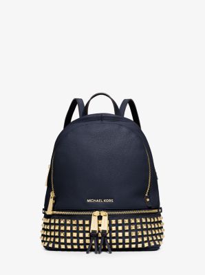 Michael Kors 'Rhea' small stud leather backpack  Studded leather bag,  Leather backpack, Handbags michael kors