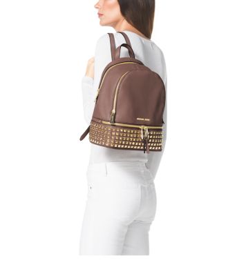 Rhea Medium Studded Pebbled Leather Backpack