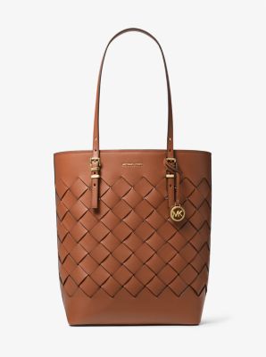 Quinn Large Woven Leather Tote Bag image number 0