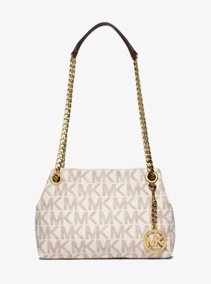 Michael kors jet set medium 2024 chain messenger