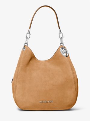 MK Schultertasche Lillie Large Aus Wildleder - Braun