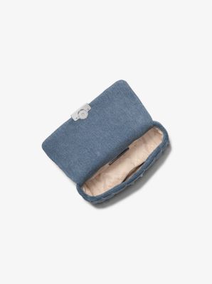 Tribeca Small Quilted Denim Shoulder Bag image number 1