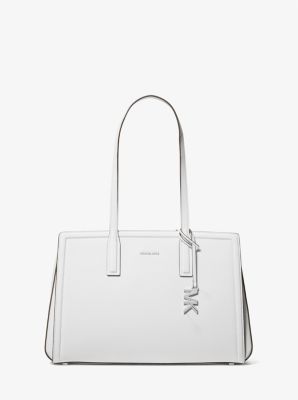 MICHAEL KORS LAILA MEDIUM PEBBLED LEATHER TOTE BAG 