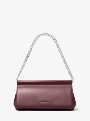 Pochette Carmine de taille moyenne en cuir