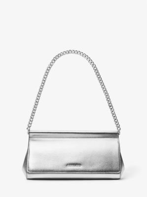 Carmine Medium Metallic Pebbled Leather Pochette image number 0