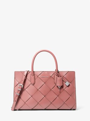 Scarlett Medium Woven Leather Satchel