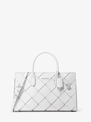 Scarlett Medium Woven Leather Satchel image number 0