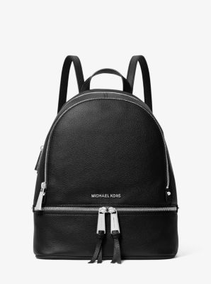 mk backpack black and white