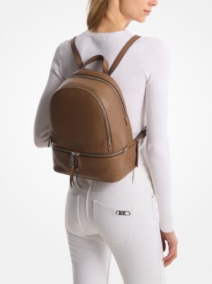 Rhea Medium Leather Backpack image number 3