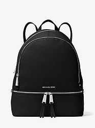 Rhea Large Leather Backpack - BLACK - 30S5SEZB3L