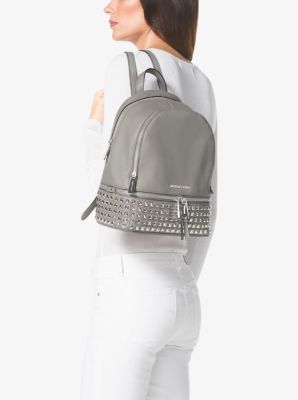 michael kors grey studded backpack