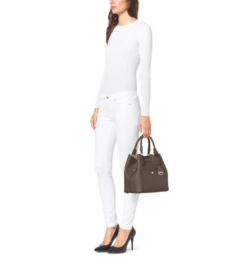 Greenwich Large Saffiano Leather Satchel