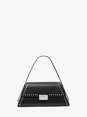Schultertasche Ludlow Medium aus Leder mit Nieten