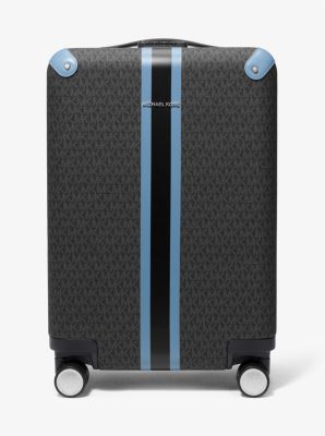 Striped Signature Logo Suitcase