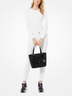Jet Set Medium Logo Pocket Tote Bag