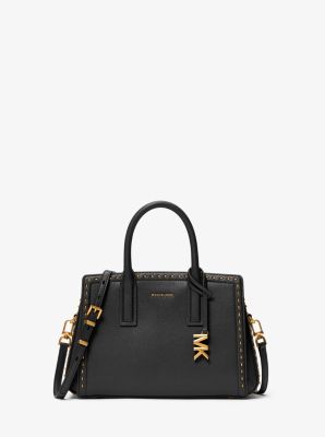 Laila Small Studded Leather Satchel