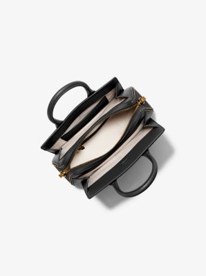 Laila Small Studded Leather Satchel in BLACK | Michael Kors