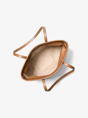 Thumbnail - MK Shopper Marlowe Medium Mit Signature-Logomuster Und Tasche - Natur - Michael Kors