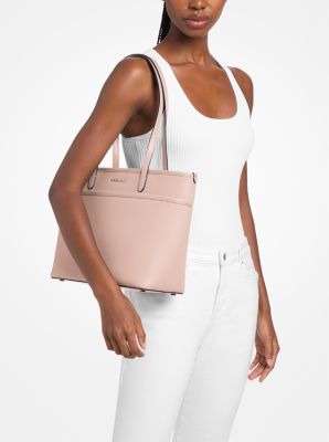 Sac fourre-tout Marlowe de taille moyenne en cuir grain&eacute; et &agrave; poche