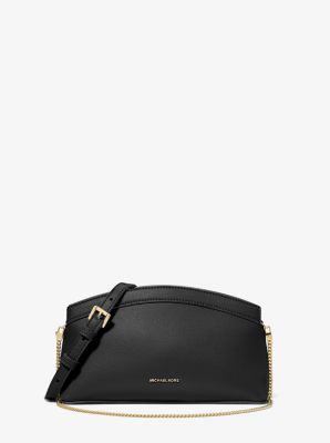 MK Wandelbare Clutch Athena Small Aus Leder - Schwarz