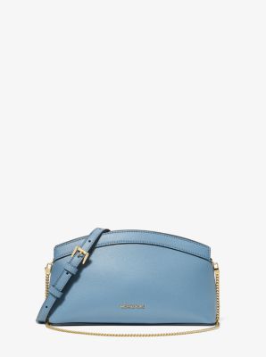 MK Wandelbare Clutch Athena Small Aus Leder - Blau