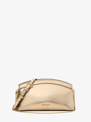 Athena Small Metallic Leather Convertible Clutch