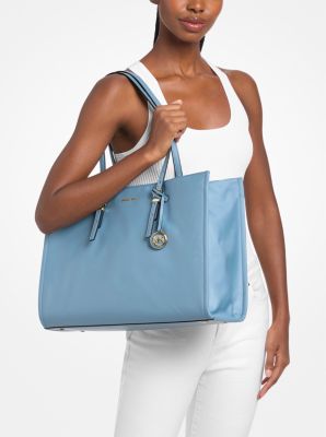Thumbnail - MK Shopper Zadie Large Aus Nylon - Blau - Michael Kors