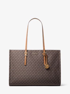 MK Shopper Zadie Large Mit Signature-Logomuster - Braun