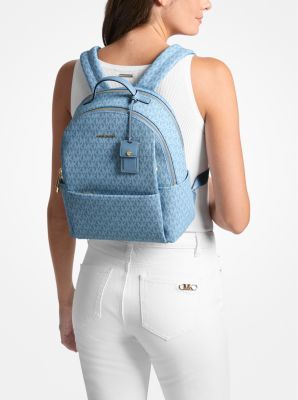 Sable Medium Signature Logo Backpack in CHAMBRAY | Michael Kors
