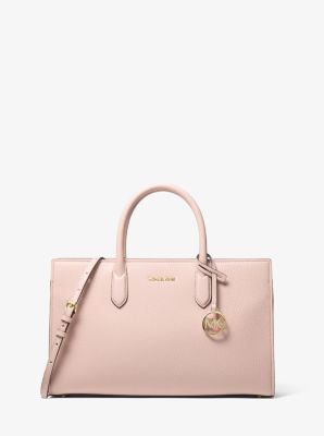 MK Henkeltasche Scarlett Medium Aus Gekrispeltem Leder - Rosa
