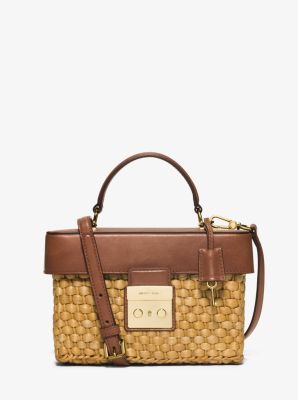 michael kors wicker handbag