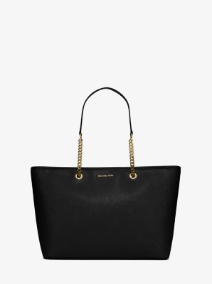 Michael kors jet set tote deals bag black