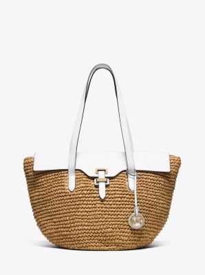 Michael kors straw on sale purse