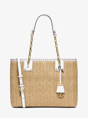 michael kors raffia tote