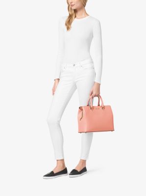 Savannah Large Patent Saffiano Leather Satchel Michael Kors Canada