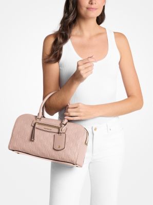 Bandolera Jet Set Travel mediana de piel de viaje con logotipo en relieve