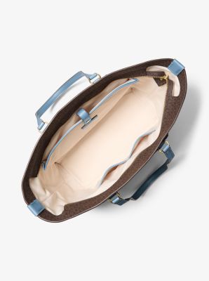 Bolso tote Jet Set Travel extragrande con logotipo in CHAMBRAY | Michael Kors