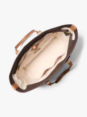 Thumbnail - MK Shopper Jet Set Travel Extra-Large Mit Signature-Logomuster - Braun - Michael Kors