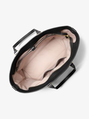 Shopper Jet Set Travel Extra-Large aus Leder mit Logopr&auml;gung in SCHWARZ | Michael Kors